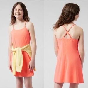 Athleta Girl • Bright Coral Blue Doing The Most Dress • Size L/12